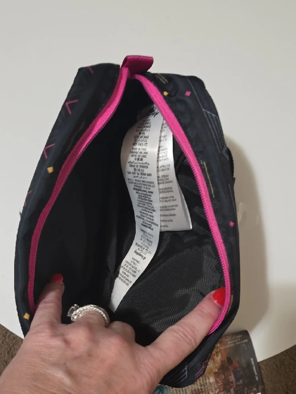 Disney Iwaju Black & Pink Fanny Pack with Multi-Color Accents
